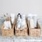 Household Essentials Water Hyacinth Rectangular Storage Basket